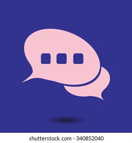 Icon of dialog, vector illustration. Flat design style