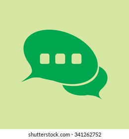 Icon of dialog, vector illustration. Flat design style