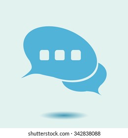 Icon of dialog, vector illustration. Flat design style