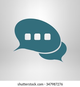 Icon of dialog, vector illustration. Flat design style