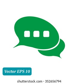 Icon of dialog, vector illustration. Flat design style