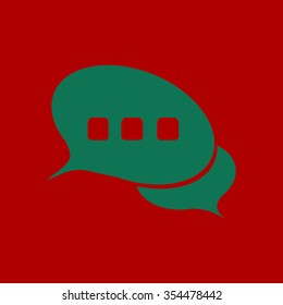 Icon of dialog, vector illustration. Flat design style