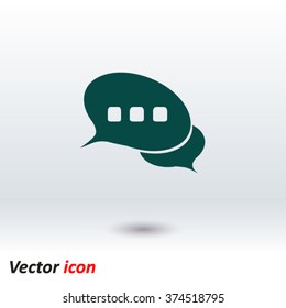 Icon of dialog, vector illustration. Flat design style
