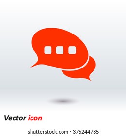 Icon of dialog, vector illustration. Flat design style