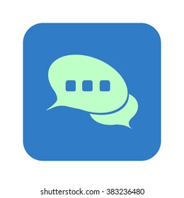 Icon of dialog, vector illustration. Flat design style