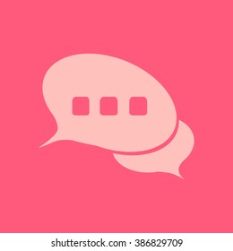 Icon of dialog, vector illustration. Flat design style