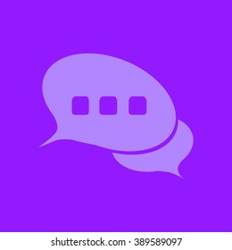Icon of dialog, vector illustration. Flat design style