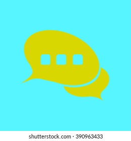 Icon of dialog, vector illustration. Flat design style