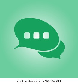 Icon of dialog, vector illustration. Flat design style