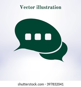 Icon of dialog, vector illustration. Flat design style