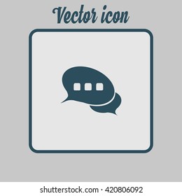 Icon of dialog, vector illustration. Flat design style