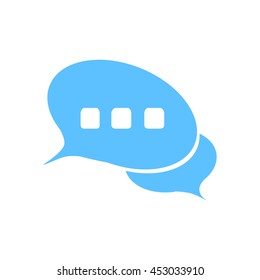 Icon of dialog, vector illustration. Flat design style