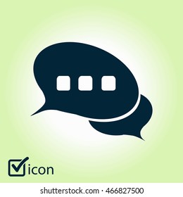 Icon of dialog, vector illustration. Flat design style