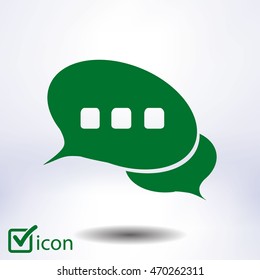 Icon of dialog, vector illustration. Flat design style