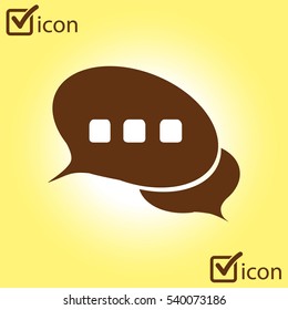 Icon of dialog, vector illustration. Flat design style