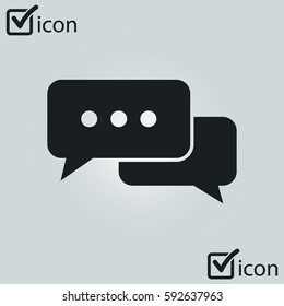 Icon of dialog vector illustration. Flat design style.