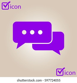 Icon of dialog vector illustration. Flat design style.