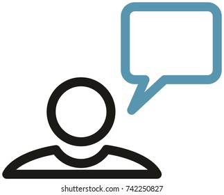 People Icon Vectortext Box Bubble Stock Vector (Royalty Free ...