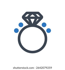 Icon of a diamond engagement ring