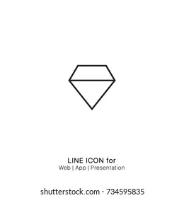 Icon diamond graphic design single icon vector