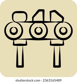 Icon Diamond. related to Mining symbol. hand drawn style. simple design editable. simple illustration
