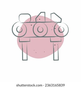 Icon Diamond. related to Mining symbol. Color Spot Style. simple design editable. simple illustration