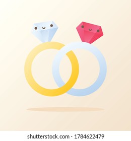 Ikone Diamant Ring Romantik Paar Liebe Valentinstag