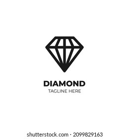 plantilla vectorial de logotipo de forma de diamante de icono