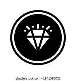 Icon Diamond With Style Circular Glyph