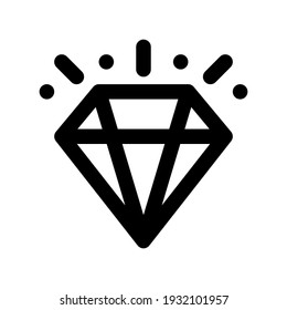 Icon Diamond With Style Outline