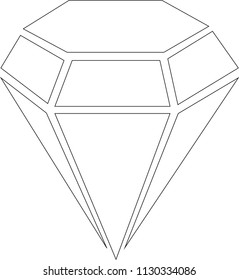 An icon for a diamond - Vector