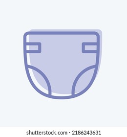 Icon Diaper. suitable for Kids symbol. two tone style. simple design editable. design template vector. simple illustration