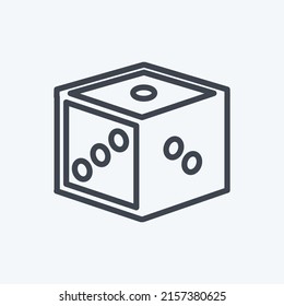 Dice el icono. adecuado para el símbolo Toy. estilo de línea. diseño simple editable. vector de plantilla de diseño. ilustración de símbolo simple