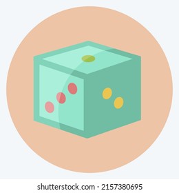 Dice el icono. adecuado para el símbolo Toy. estilo plano. diseño simple editable. vector de plantilla de diseño. ilustración de símbolo simple