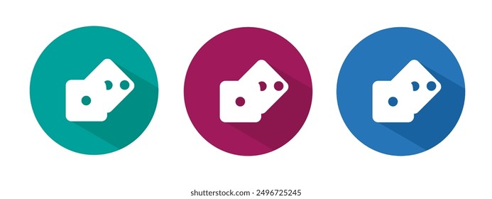 Icon for dice vector illustration in flat.