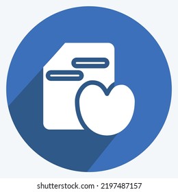 Icon Diet. suitable for Healthy symbol. long shadow style. simple design editable. design template vector. simple illustration