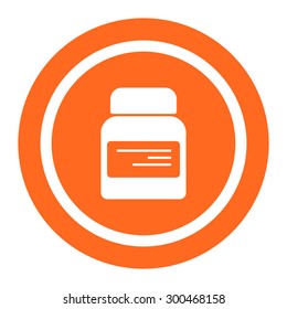 Icon of dietary supplement bottle with label