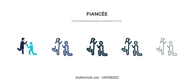 fiancée icon in different style vector illustration. two colored and black fiancée vector icons designed in filled, outline, line and stroke style can be used for web, mobile, ui