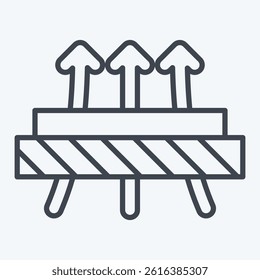 Icon Diffused. related to Fabric symbol. line style. design editable