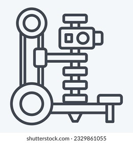 Icon Digger. related to Agriculture symbol. line style. simple design editable. simple illustration