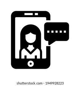 Icon Digital Assistant With Style Glyph