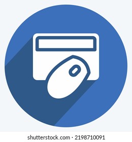 Banca digital de iconos. adecuado para el símbolo educativo. estilo de sombra larga. diseño simple editable. vector de plantilla de diseño. ilustración simple