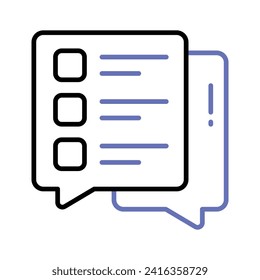 Un icono de la lista de verificación digital en estilo moderno, listo para usar vectores