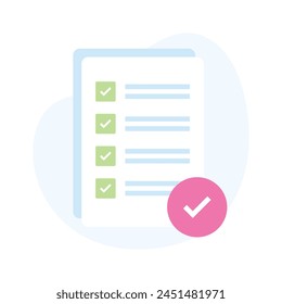 Eine Ikone der digitalen Checkliste in modernem Stil, einsatzbereit Vektorgrafiken