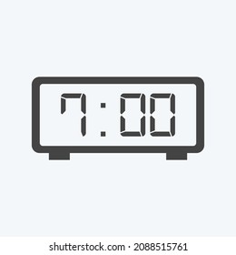 Icon Digital Clock - Glyph Style - Simple illustration,Editable stroke,Design template vector, Good for prints, posters, advertisements, announcements, info graphics, etc.