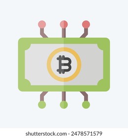 Icon Digital Currency. related to Cryptography symbol. flat style. simple design illustration