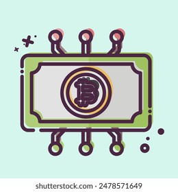 Icon Digital Currency. related to Cryptography symbol. MBE style. simple design illustration