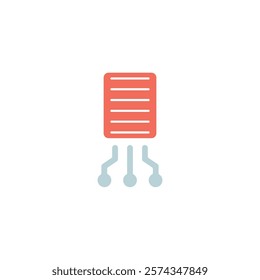 Icon a digital data, isolated against a clean background.