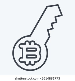 Icon Digital Key. related to Cryptocurrency symbol. line style