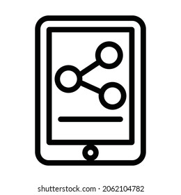 icon digital marketing line elegant and simple, good for mobile apps and web design